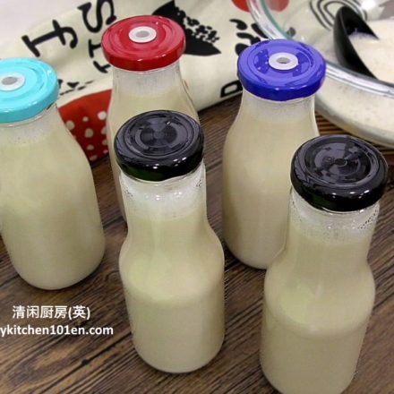 homemade soybean milk