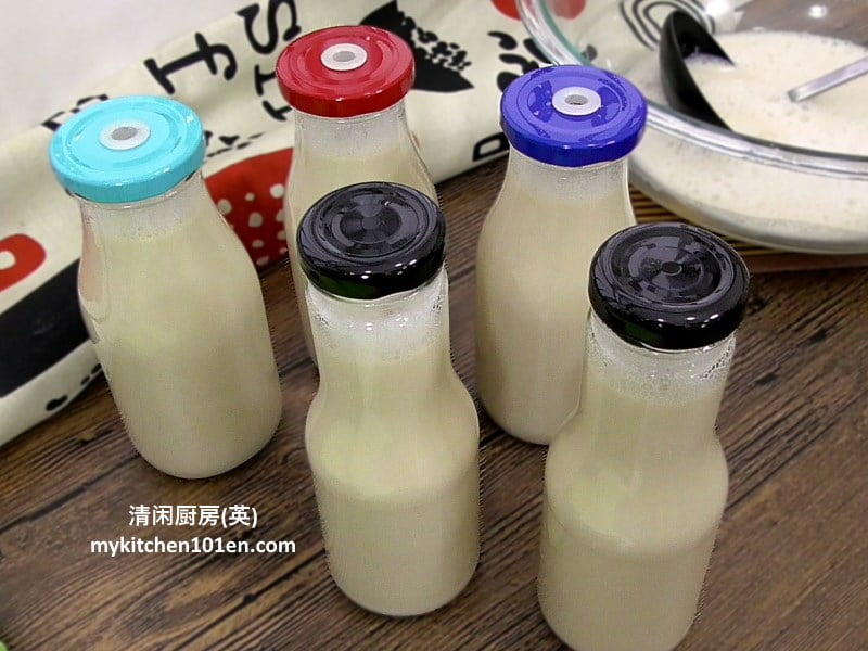 homemade soybean milk