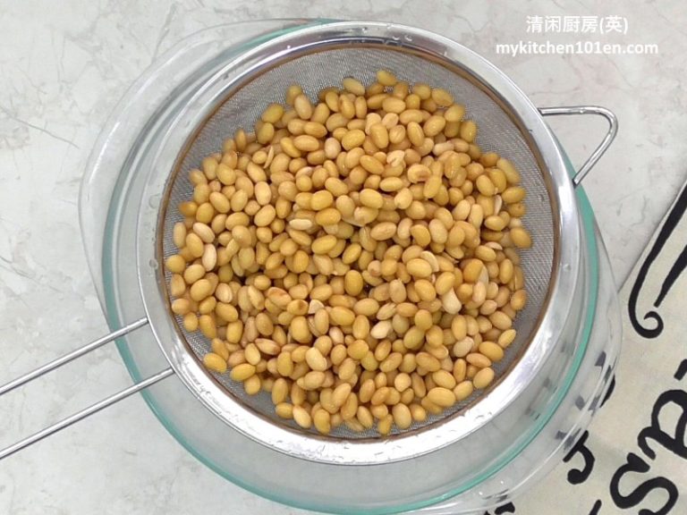 Nutritious Homemade Soybean Milk (No Soy Milk Maker) - MyKitchen101en.com