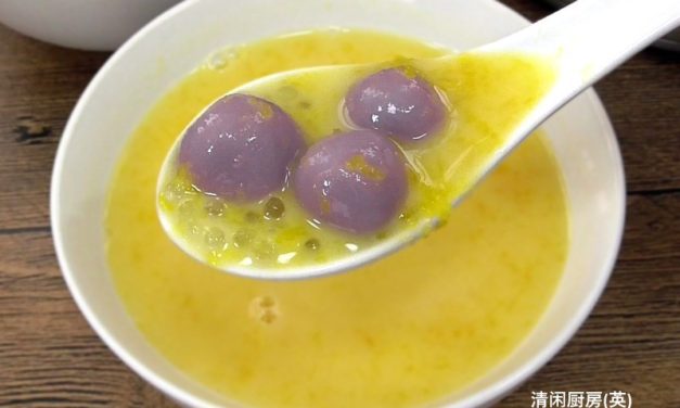 Pumpkin Sago Dessert + Purple Sweet Potato Glutinous Rice Balls