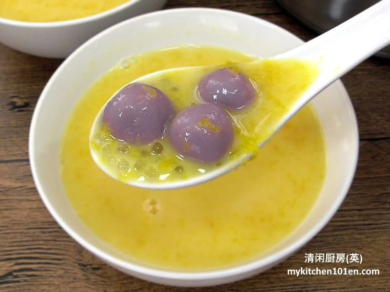 Pumpkin Sago Dessert + Purple Sweet Potato Glutinous Rice ...