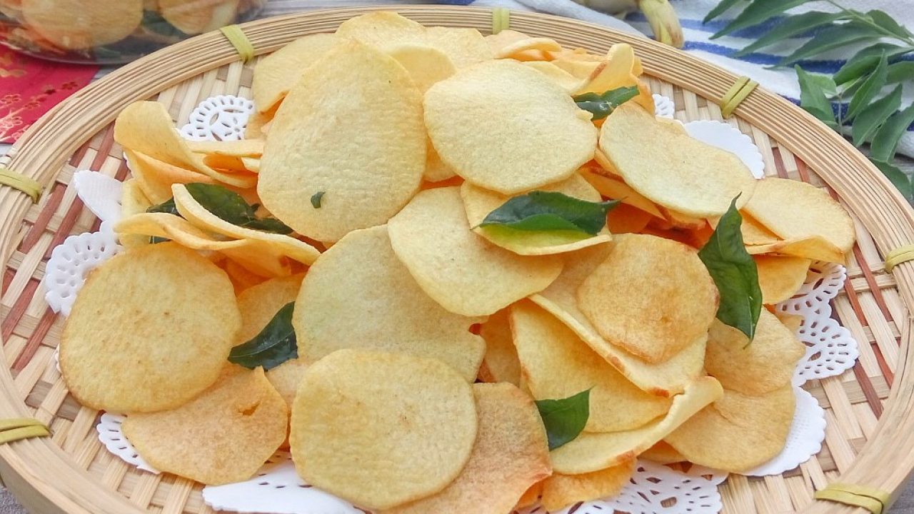 Crispy Arrowhead Root Chips Mykitchen101en Com