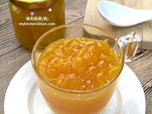 Homemade orange jam spread