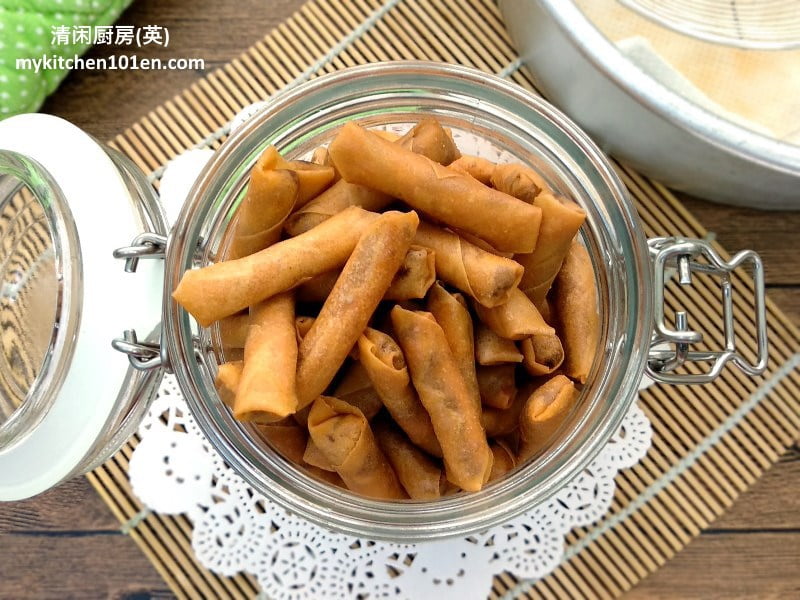 Crispy Sambal Dried Shrimp Spring Rolls