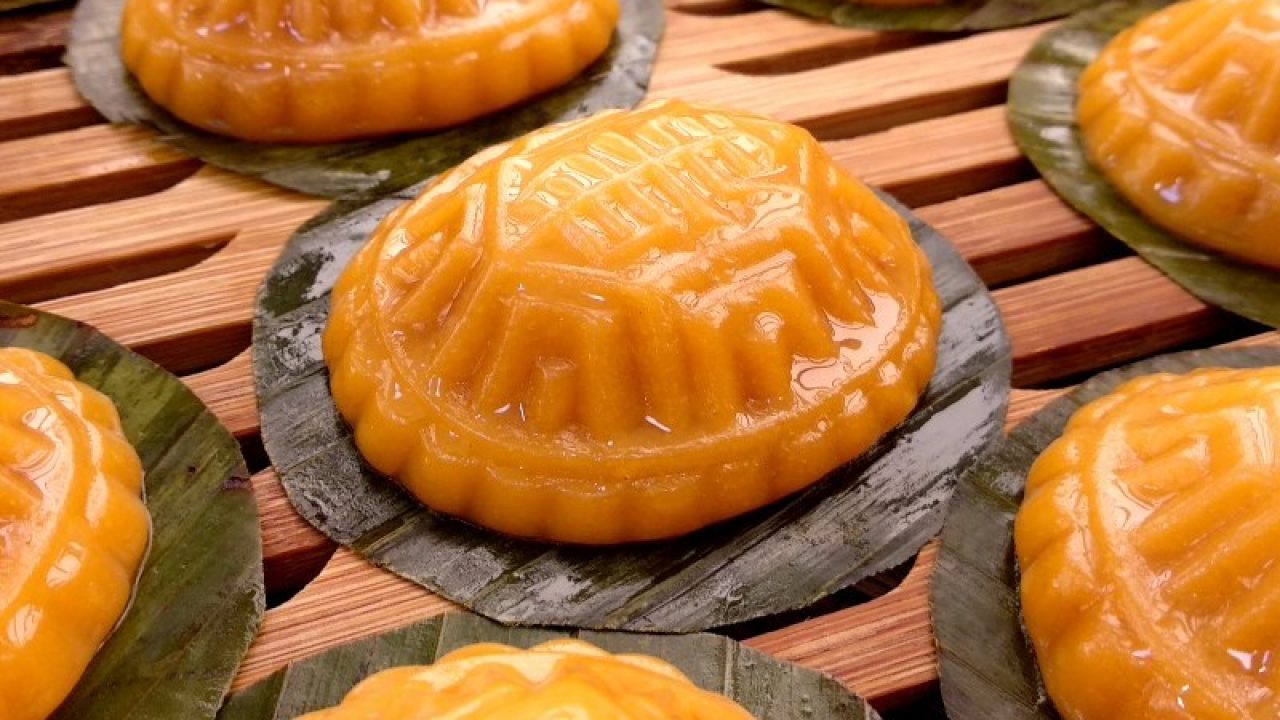 Orange Sweet Potato Angku Kuih Peanut Filling Mykitchen101en Com