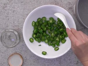 Pickled Green Chilies or Pickled Jalapeno