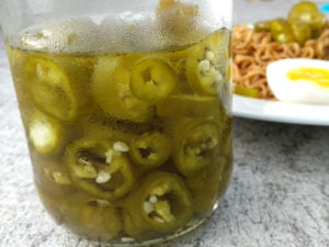 Pickled Green Chilies or Pickled Jalapeno