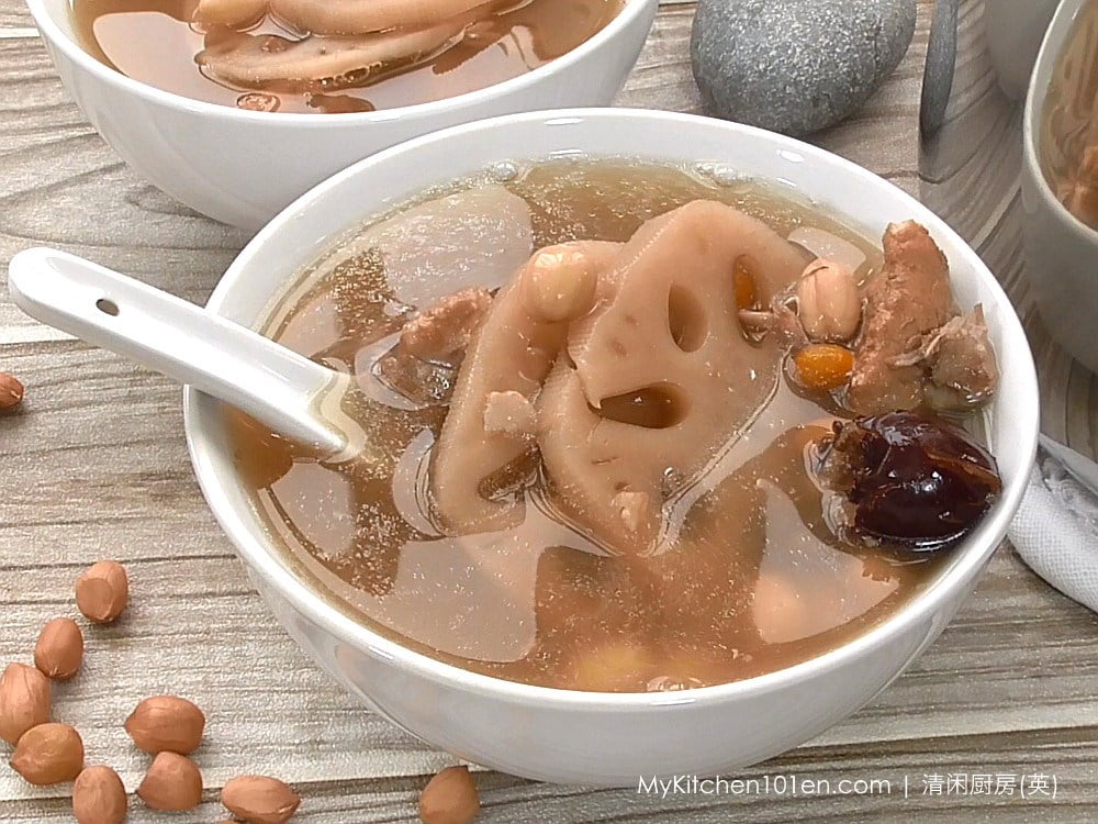 Lotus Root Peanut Pork Rib Soup – Super Easy Soup Recipe 