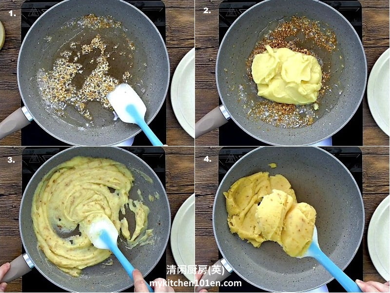 Purple Sweet Potato Angku Kuih (Savoury Mung Bean Paste 