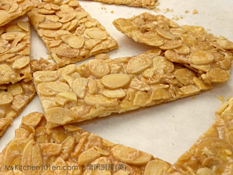 Almond Florentine Brittle 2 Ingredients, Just Mix and Bake Till Crisp