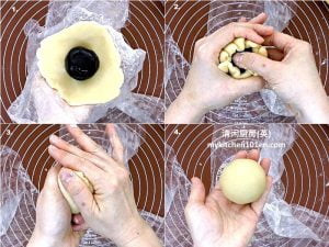 Black Sesame Salted Egg Yolk Pastry