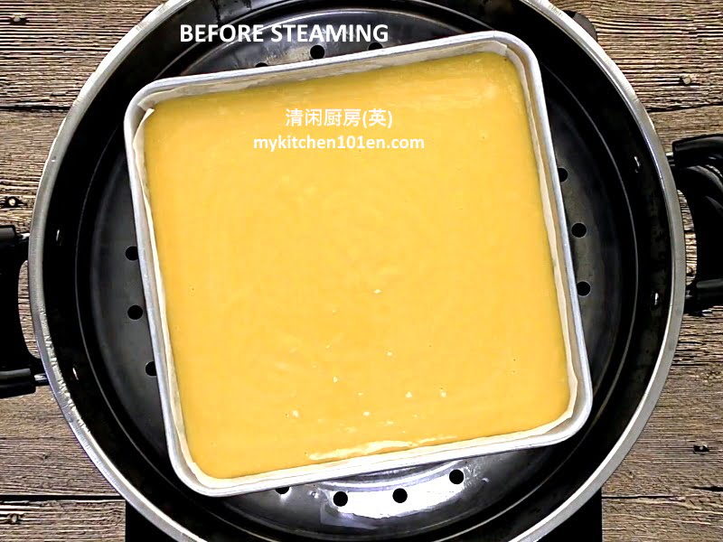 Eggless Vegan Orange Sweet Potato Seri Muka