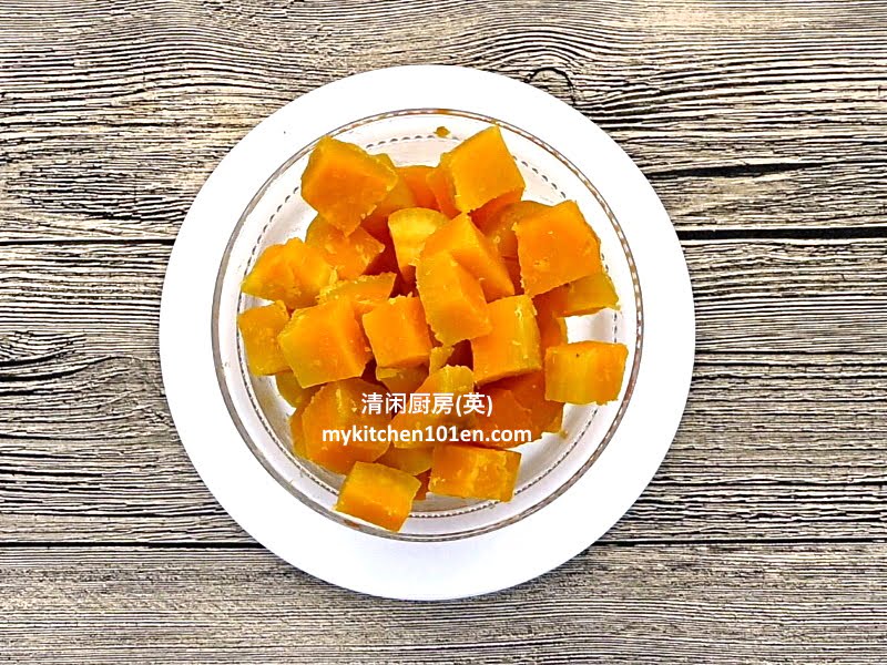 Eggless Vegan Orange Sweet Potato Seri Muka