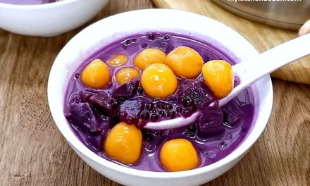 Purple Sweet Potato Sago Dessert + Orange Sweet Potato Tapioca Balls