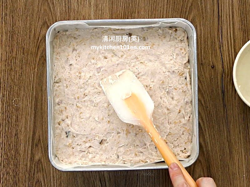 How to make Steamed Taro Kuih with Uncooked White Rice