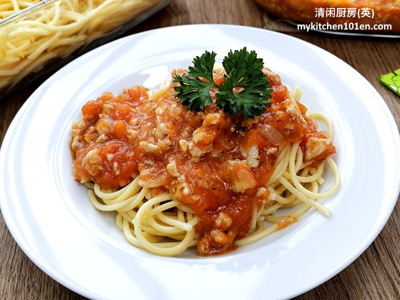 Chicken Tomato Sauce Spaghetti