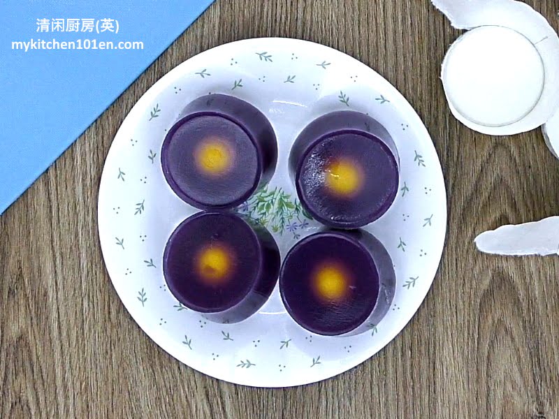 How to Make Agar-Agar Jelly Mooncake with Purple Sweet Potato