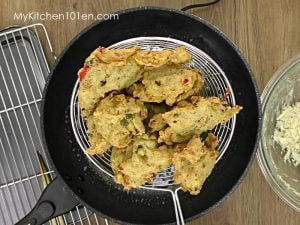 Anchovy fritters (Cucur Ikan Bilis)