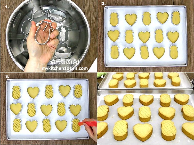 Pineapple Cookies Pineapple shape Heart shape
