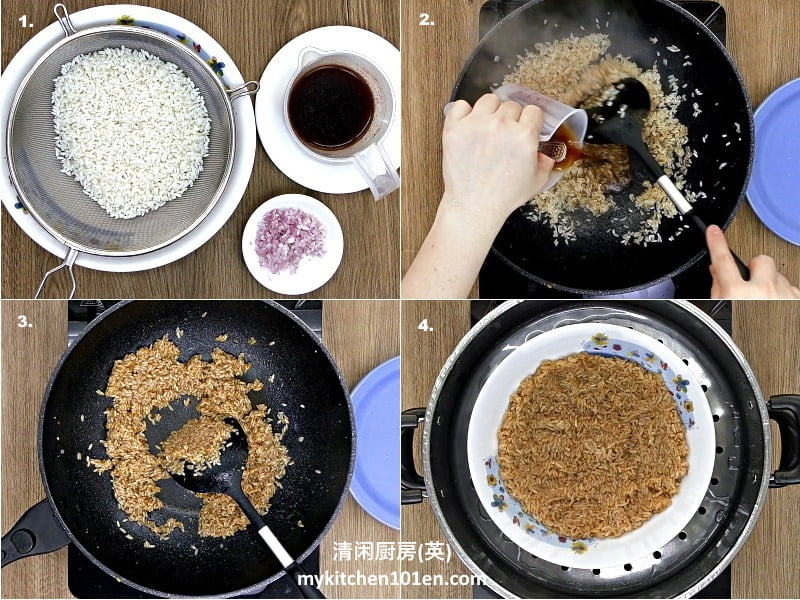 Teochew Red Peach Rice Kuih with natural red colouring