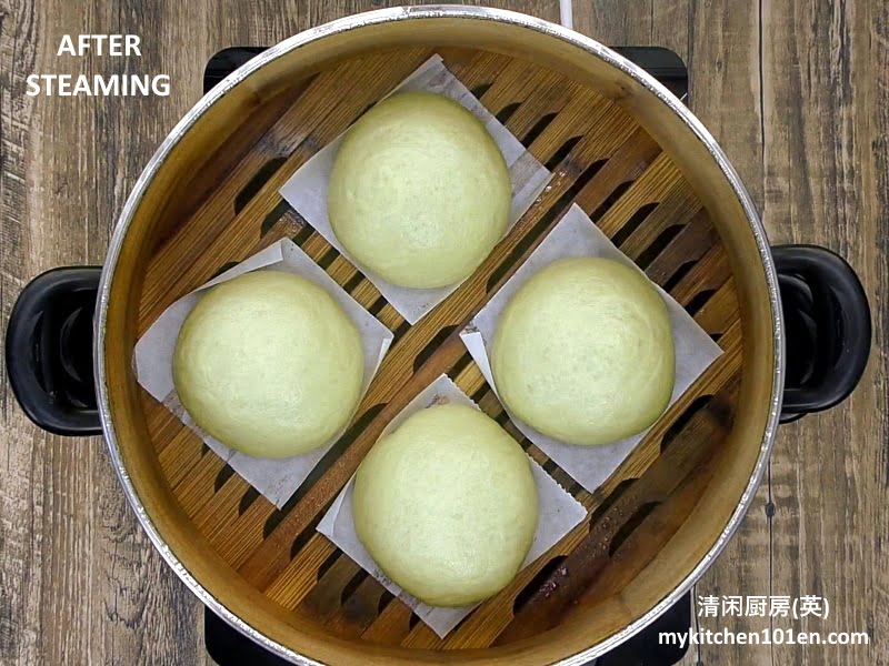 Matcha Mung Bean Pau Chinese Steamed Bun