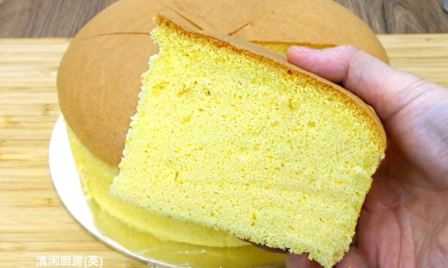 Orange Cotton Sponge Cake-Made with Fresh Orange