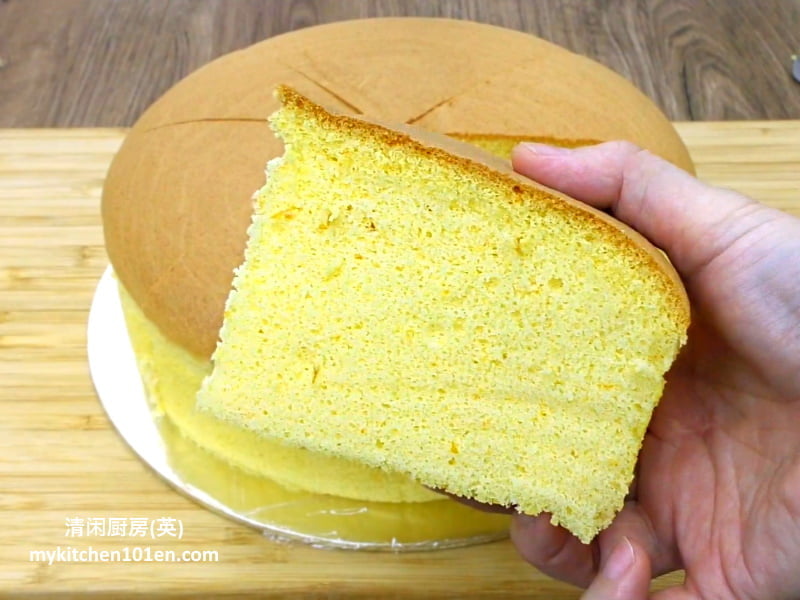 Cotton Sponge Cake made with Fresh Orange