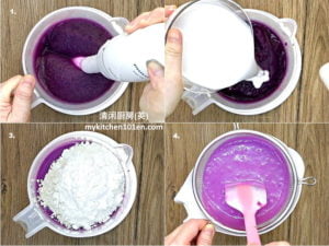 Vegan Purple Sweet Potato Turmeric Seri Muka Glutinous Rice Kuih