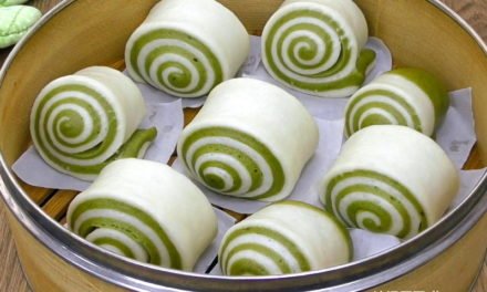 Lovely Matcha Spiral Mantou (Japanese Green Tea Spiral Mantou)