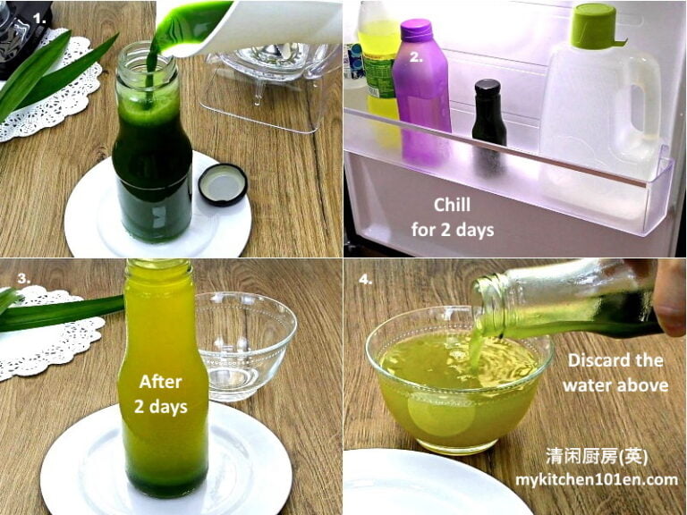 How to Extract Pandan Juice / Easy Pandan Extract