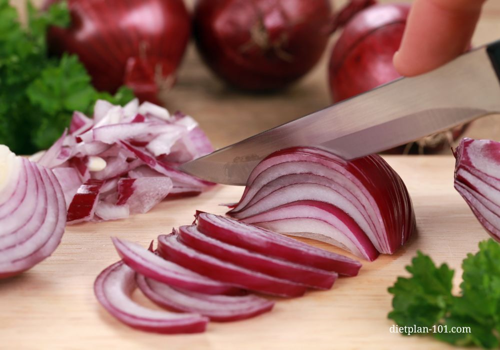 slice thinly for larger onion