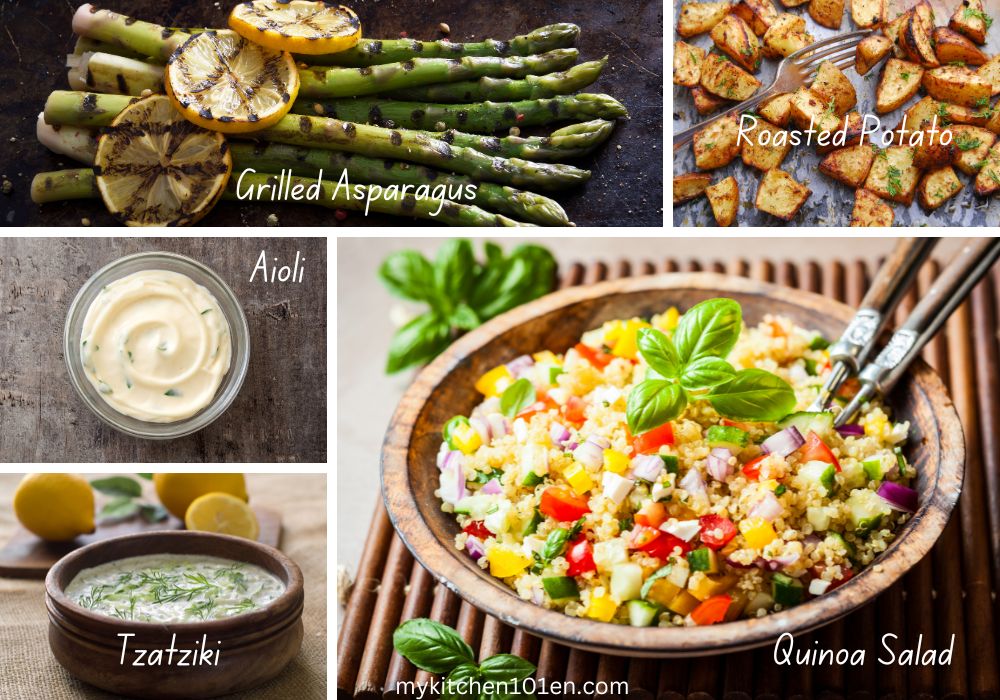 side dishes & dipping sauce for artichoke