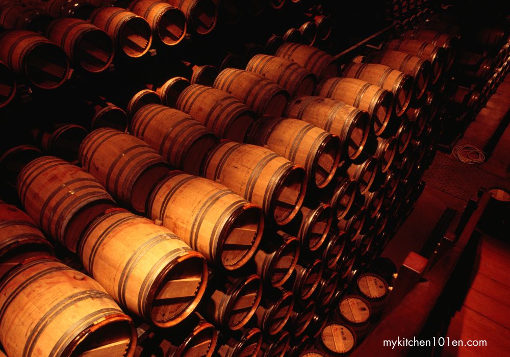 wine in casks